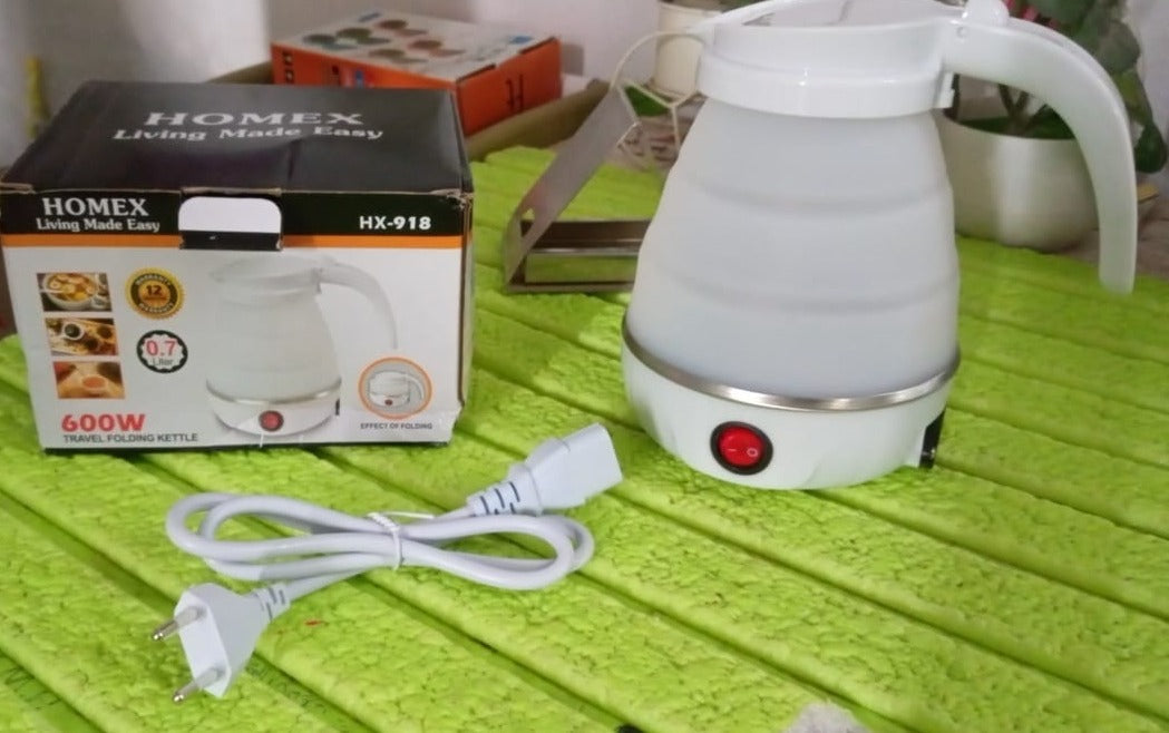 Travel Folding Electric Kettle 600W - (304 Stainless Steel & Silicone) Travel Folding Electric Kettle 600W - (304 Stainless Steel & Silicone)